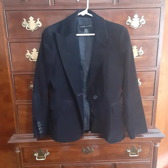 Women's Black Felt Blazer - Picture 1 of 9